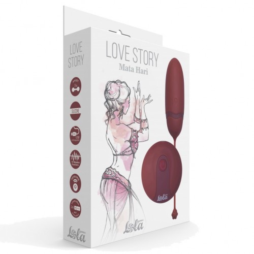 Виброяйцо с пультом дистанционного управления Love Story Mata Hari бордовое