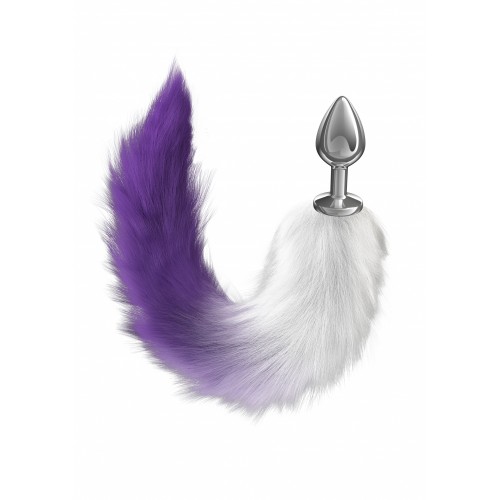 Анальная пробка с фиолетовым хвостиком Diamond Galaxy Purple