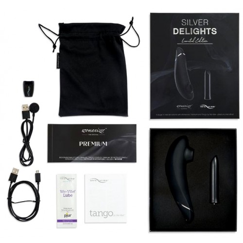 Набор стимуляторов Silver Delights Wonamizer Premium + We-Vibe Tango, серебристый