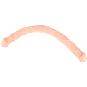 Двусторонний фаллоимитатор из киберкожи Nature Skin  (иной угол)