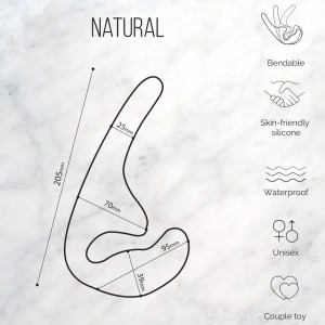 Безремневой анальный страпон Natural Seduction телесный (иной угол)