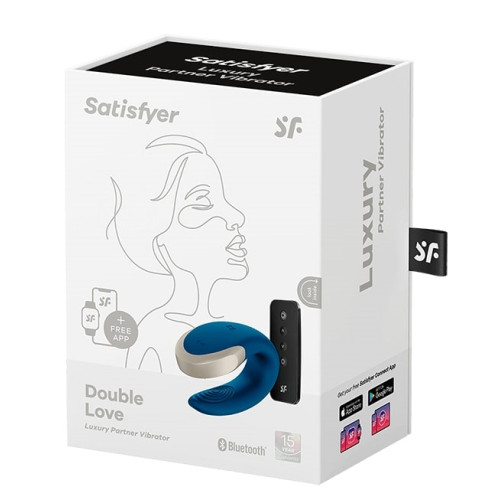 Стимулятор для пар Satisfyer Partner Double Love с дистанционным управлением синий