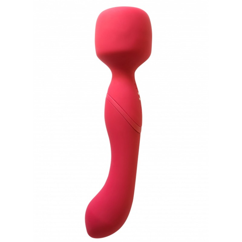 Двусторонний вибромассажер с подогревом Heating Wand Red