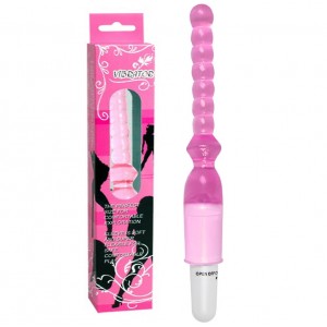 Розовая анальная цепочка (иной угол)