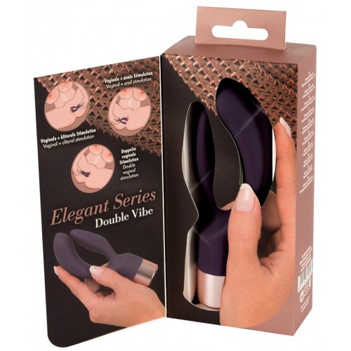 Перезаряжаемый вибратор для двойной стимуляции Elegant Series Double Vibe