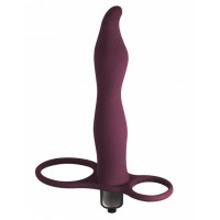 Вибронасадка для двойного проникновения Pure Passion Flirtini бордовая