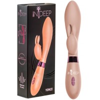 Вибратор с клиторальным стимулятором-кроликом Indeep Yonce Beige