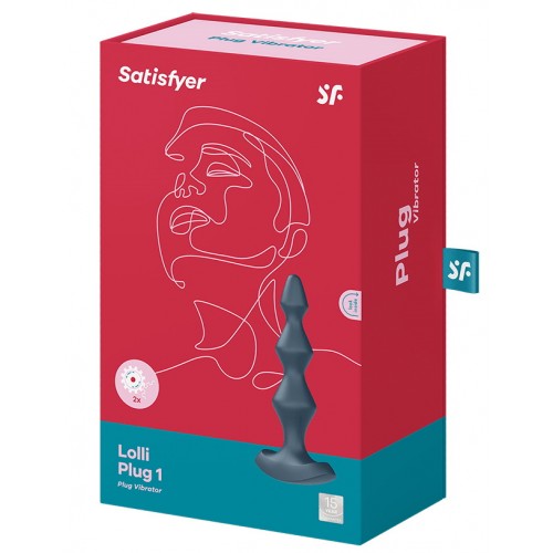 Анальная виброелочка Lolli Plug 1 Satisfyer серая