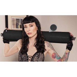 Секс-подушка с креплениями для фиксаторов Liberator Retail Talea No Cuff винил черный (иной угол)