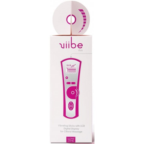 Мини-вибратор Viibe Duo со сменными стимуляторами и пультом управления