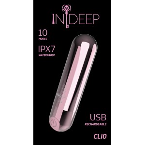 Перезаряжаемая вибропуля Indeep Clio Pink (иной угол)