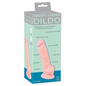 Фаллоимитатор реалистик Medical Silicone Dildo 18 см (иной угол)