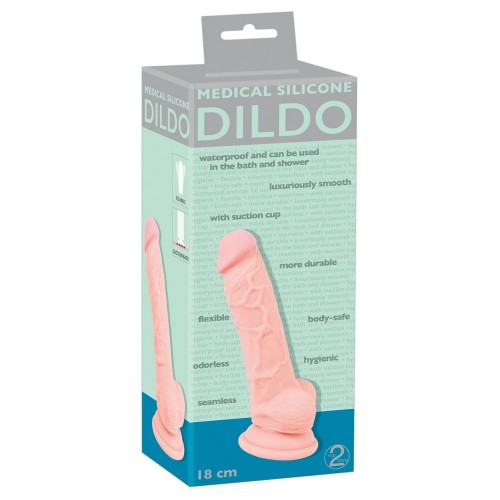 Фаллоимитатор реалистик Medical Silicone Dildo 18 см