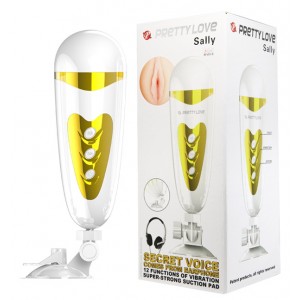 Перезаряжаемый вибромастурбатор с голосовым сопровождением Pretty Love Sally (иной угол)