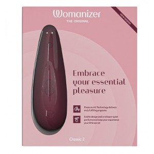 Бесконтактный клиторальный стимулятор Womanizer Classic 2 бордовый (иной угол)
