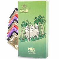 Латексные презервативы Amor Mix №10 яркая линия 