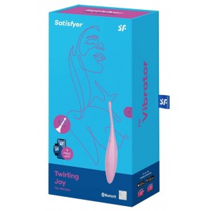 Точечный смарт-стимулятор с вибрацией Satisfyer Twirling Joy розовый (иной угол)