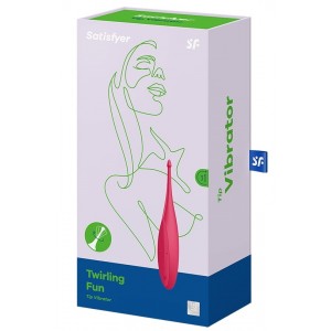Точечный вибростимулятор Satisfyer Twirling Fun алый (иной угол)