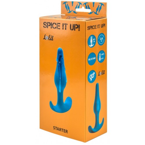 Анальный стимулятор из медицинского силикона Spice It Up Starter синий