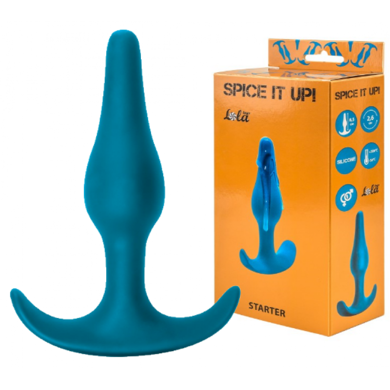 Анальный стимулятор из медицинского силикона Spice It Up Starter синий