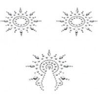 Пэстисы Breast & Pubic Jewelry белые Crystal Stiker 