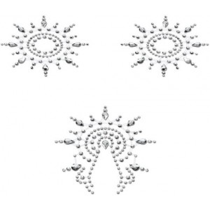 Пэстисы Breast & Pubic Jewelry белые Crystal Stiker 