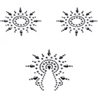 Пэстисы Breast & Pubic Jewelry черные Crystal Stiker 