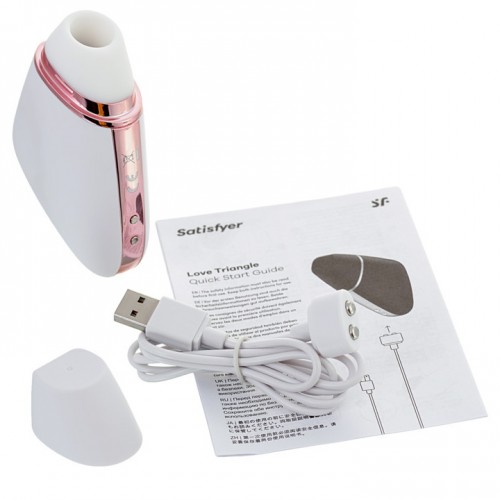 Бесконтактный смарт-стимулятор клитора Satisfyer Love Triangle белый ДЕФОРМИРОВАННАЯ УПАКОВКА