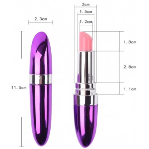 Вибростимулятор помада Vibrating Lipstick фиолетовый (иной угол)