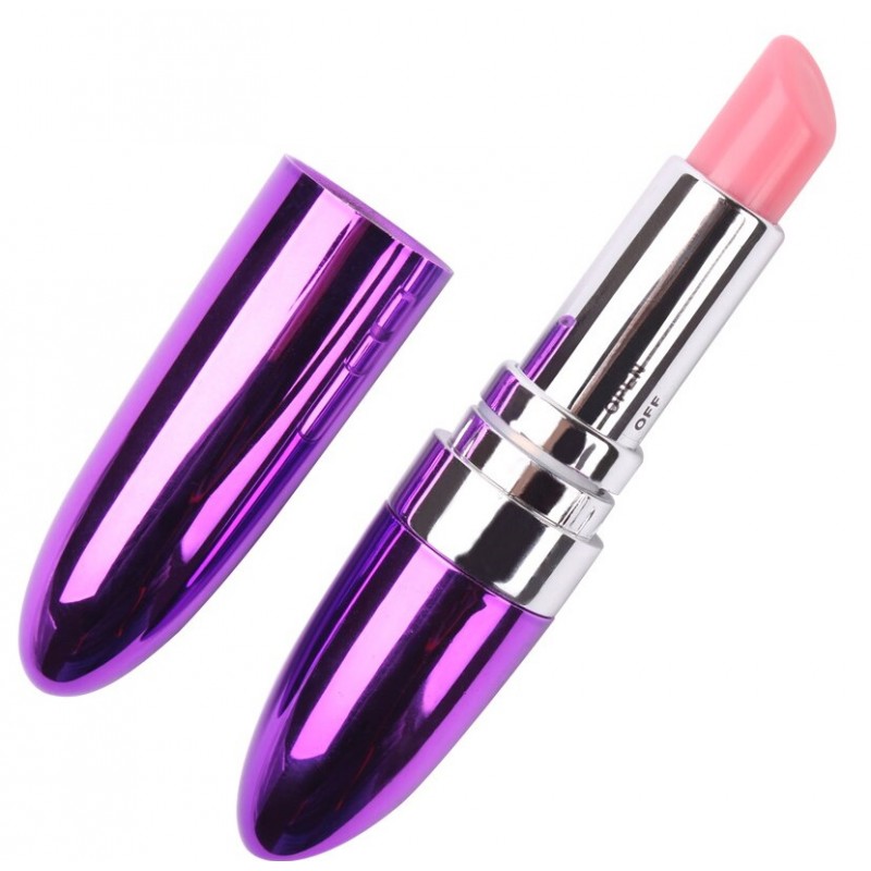 Вибростимулятор помада Vibrating Lipstick фиолетовый