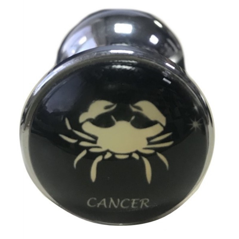 Анальная пробка из стали Zodiac Cancer S