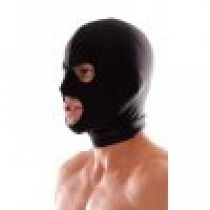Черная маска с тремя прорезями Spandex 