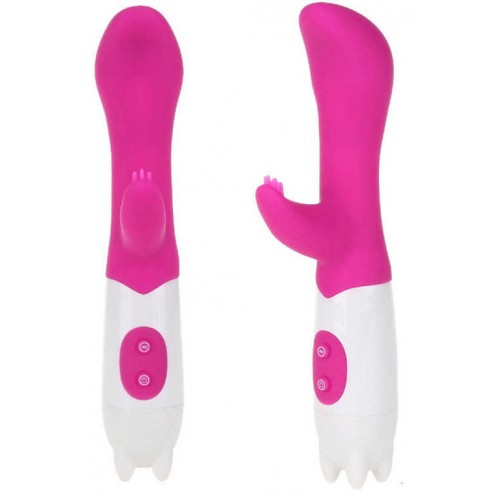 Вибратор с клиторальным стимулятором G-Spot Dual Vibrating Stick