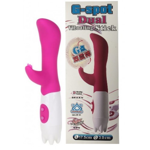 Вибратор с клиторальным стимулятором G-Spot Dual Stick