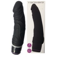 Реалистичный вибратор черного цвета 19 см