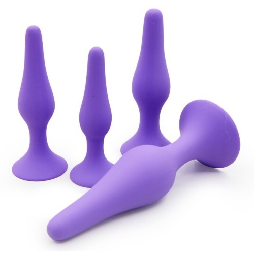 Классическая анальная пробка Medium фиолетовая 