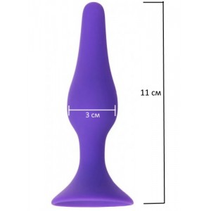 Классическая анальная пробка Medium фиолетовая  (иной угол)