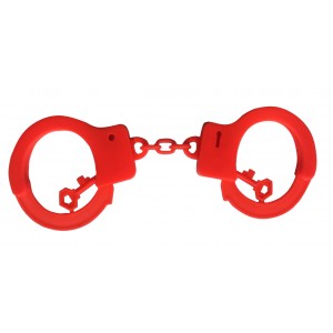 Пластмассовые оранжевые наручники (иной угол)