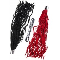 Металлический анальный стимулятор с двумя сменными плетками