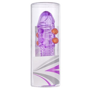 Рельефная насадка с бусинами, фиолетовая (иной угол)