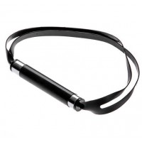 Черный кляп-трензель из натурального латекса