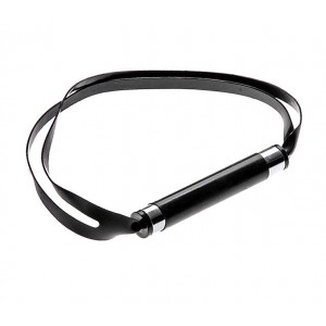 Черный кляп-трензель из натурального латекса Черный кляп-трензель из натурального латекса (иной угол)