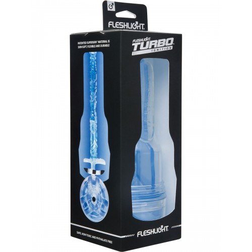 Прозрачный мастурбатор Голубой Лед Fleshlight Turbo Ignition