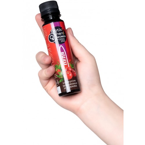 Биостимулирующий концентрат для женщин Пуля Erotic Hard Woman со вкусом земляники и клюквы 100 мл