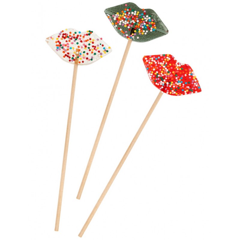 Набор карамельных леденцов Губки с конфетти 3 шт