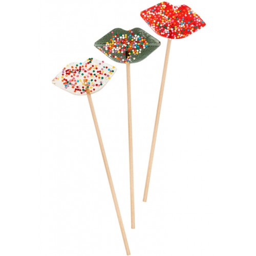 Набор карамельных леденцов Губки с конфетти 3 шт