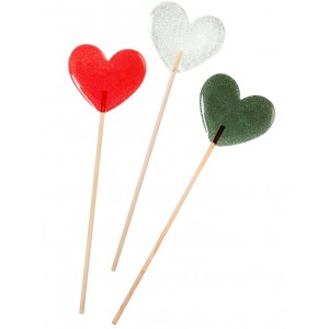 Набор карамельных леденцов Сердечки 3 шт (иной угол)