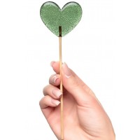Карамельный леденец Сердечко зеленого цвета