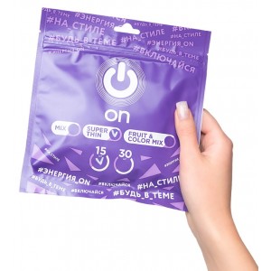 Презервативы ON Super Thin ультратонкие 0,05 мм 15 шт (иной угол)