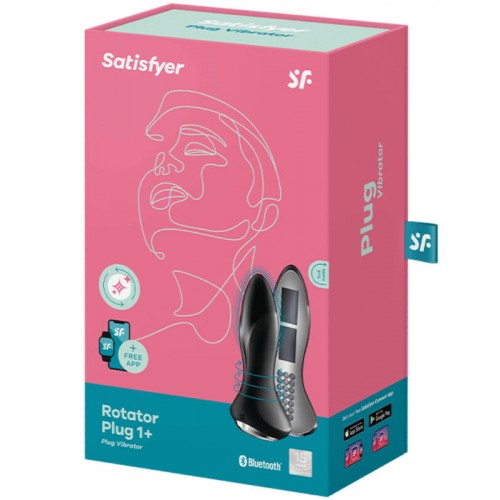 Анальный смарт-стимулятор с вибрацией и ротацией Satisfyer Rotator Plug 1+ черный
